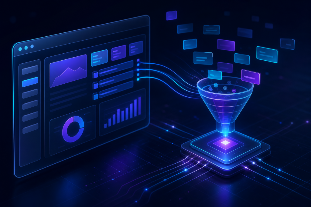 Profissional analisando termos de pesquisa e palavras-chave negativas em campanha do Google Ads